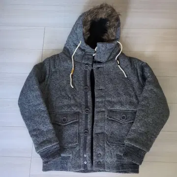 BILLABONG 후드 부착 더플 코트 M 그레이