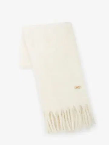 마이클코어스 로고 머플러 화이트