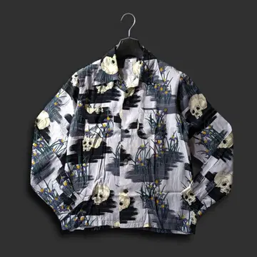 Sasquatchfabrix. 오픈 카라 올 패턴 오픈 카라 셔츠 11s