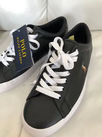폴로 랄프로렌 블랙 스니커즈 23cm 미사용 새상품 보관품