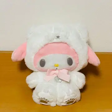 산리오 마이멜로디 봉제 인형 복슬복슬 스노우 시로쿠마 북극곰
