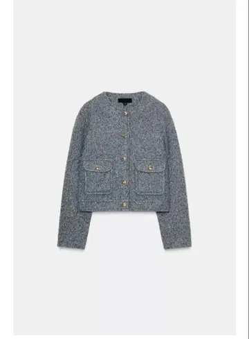 ZARA 골드 버튼 부클레 자켓 미사용