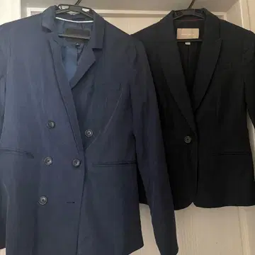 바나나 리퍼블릭 네이비 더블 브레스트 테일러드 자켓