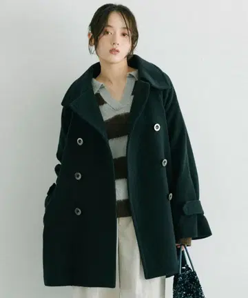 스탠드 칼라 미들 기장 트렌치코트