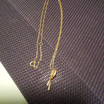 핑크 골드 리본 모티브 펜던트