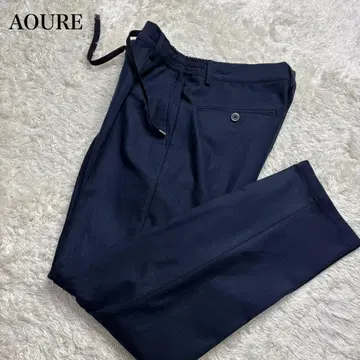 [ 새상품급 ] 아울 울 말팬츠 영구 크리즈 드로 코드 네이비 XL