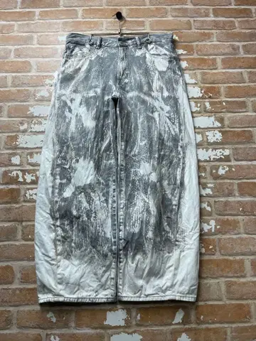 블랙 데님 블리치 데님 배기 데님 와이드 그런지 y2k 블랙