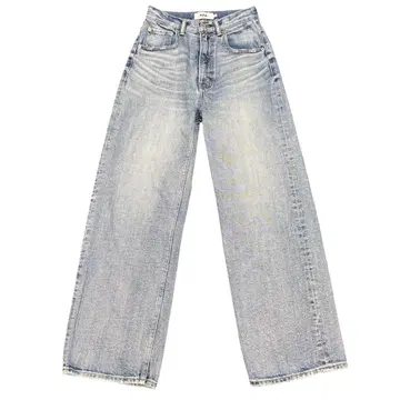 새상품급 AZUL BY MOUSSY 하이웨스트 와이드 데님 라이트 블루