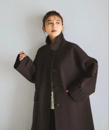 스튜디오 클립 스텐카라 코트 다크 브라운 2025aw