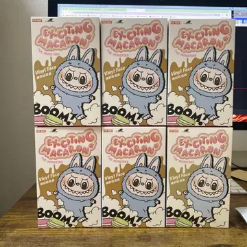 Exciting Macaron Vinyl Face 봉제 인형 - 6개입
