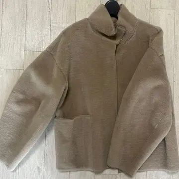 투데이풀 아우터 가죽 자켓 베이지