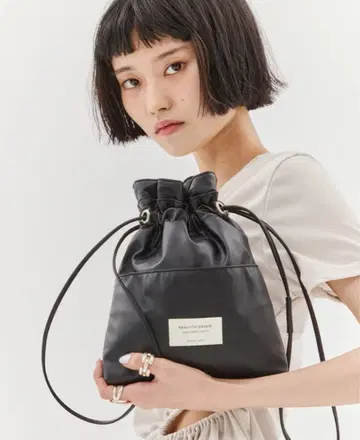 beautiful people/별주 2way 숄더 복조리 백/블랙