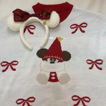 리루린린 디즈니 크리스마스 머리띠 스웨터 세트