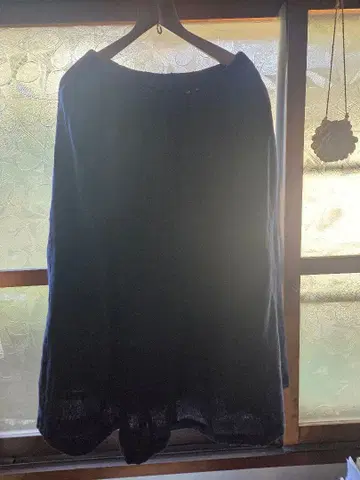 타카기 염공 네이비 나염 울 패치워크 롱 스커트