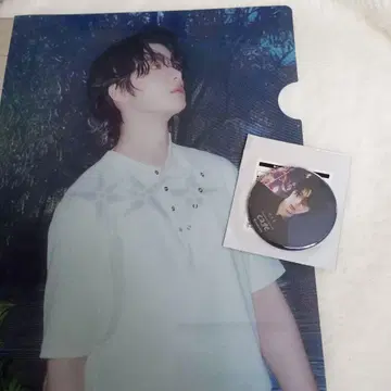 txt 카페 범규 굿즈 클리어 파일 캔뱃지 세트