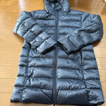 UNIQLO 다운 자켓 롱 M 블랙 후드