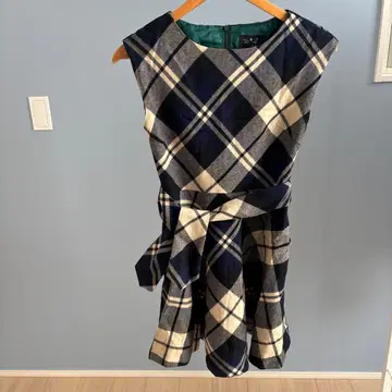 애니에스b 타탄 체크 슬리브리스 원피스 36