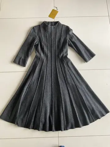 시빌라 울 따뜻한 7부 소매 그레이