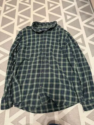 St. John's Bay XL 그린 계열 체크 플란넬 셔츠