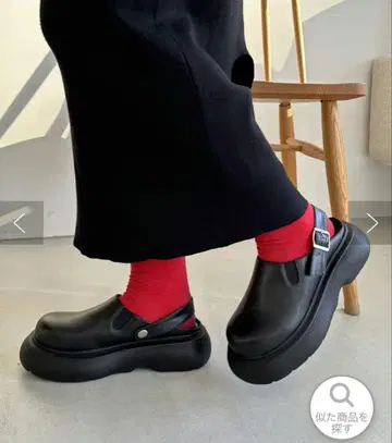 블랙 사보 클로그 샌들 XL