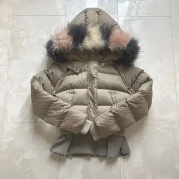 eimyistoire 퍼 플럼 다운 자켓 그레이지