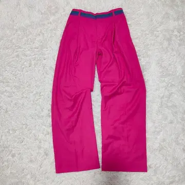 [새상품급] THOMAS MAGPIE 허리 배색 와이드 팬츠 36 핑크