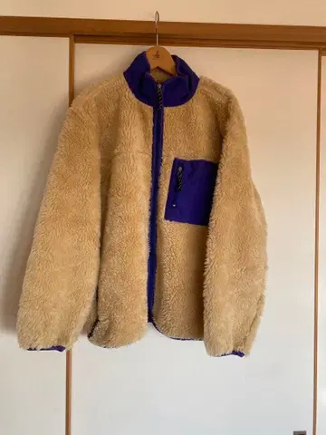 레트로 가디건풍 플리스 보아 자켓