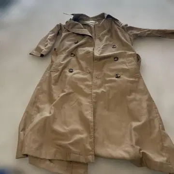 여성용 베이지 트렌치코트 L