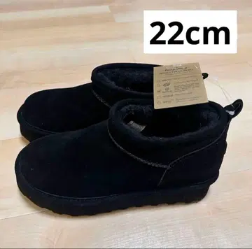 새상품 BEARPAW 베어파우 어그 부츠 통굽 블랙 22cm