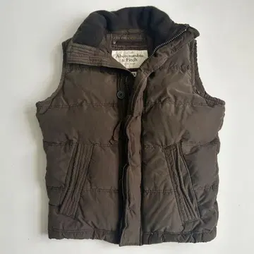 아바크롬비&피치 충전솜 베스트 S 브라운 아바클로