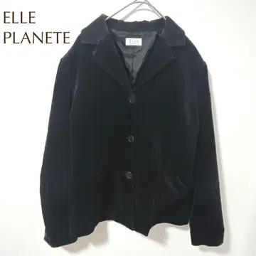 엘르 플래닛 벨로아 테일러드 자켓 광택감 버튼 (L) 루즈핏