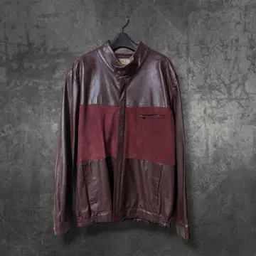 빈티지 가죽 스웨이드 싱글 라이더 자켓