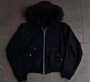 퍼 지퍼 후드티 크롭 archive opium core 해외 스트릿