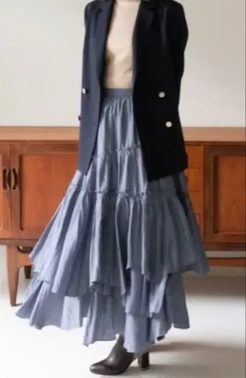 헴라인 프릴 캉캉 스커트 사이즈 1