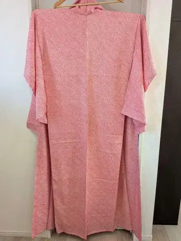 총 시보리 이중 기모노 핑크 계열 톨 사이즈