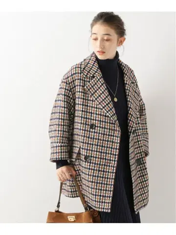 [ NOBLE ] 트위드 체크 코트 36