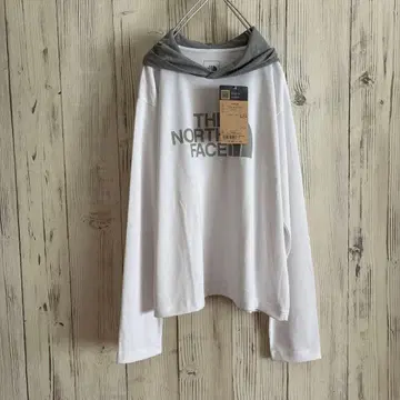 새상품 THE NORTH FACE 롱 슬리브 빅 로고 숏 후디
