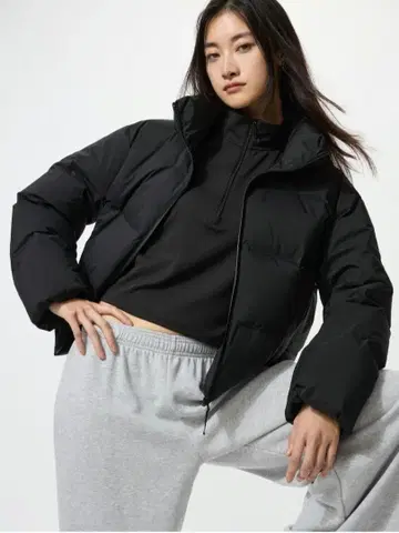 심리스 다운 숏 자켓