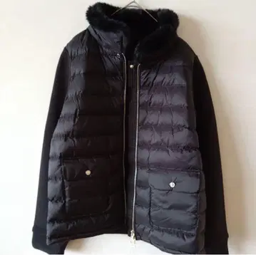새상품급 두클라쎄 블랙 다운 자켓 인조 모피