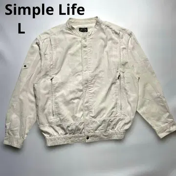 Simple Life L 사이즈 스탠드 카라 자켓 베이지 긴팔