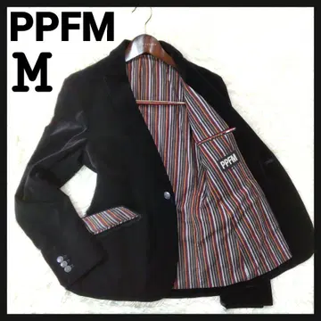 [레어] PPFM 벨벳 테일러드 자켓 멀티 스트라이프 M