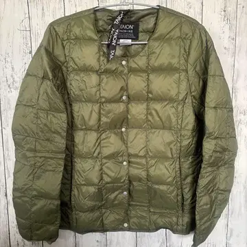 TAION 올리브 퀼팅 다운 자켓 L