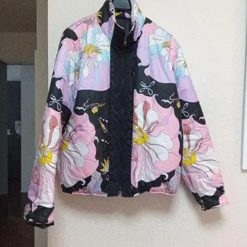 다운 플라워 프린트 점퍼