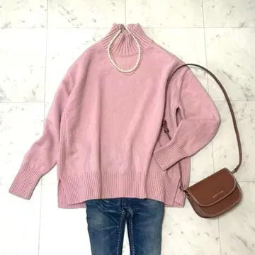 새상품급 23구 핑크 니트 캐시미어 38 메리노 엑스트라 파인