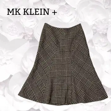 [MK 미쉘클랑] 플레어 스커트 울 [M] 브라운 계열 체크