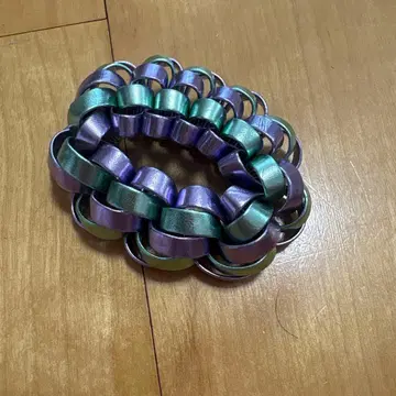 acca 리본 헤어 액세서리 보라색 그린