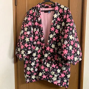 꽃무늬 반텐 블랙/핑크/화이트