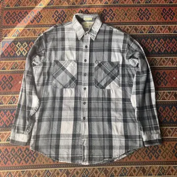 S.JOHNS BAY 그레이 계열 체크 플란넬 셔츠 미국제