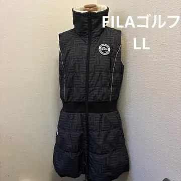 FILA 여성용 퍼 베스트 블랙