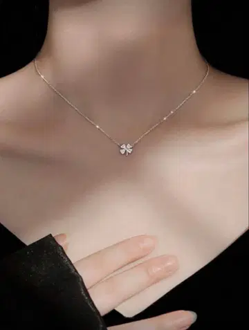 [ 목걸이 ] 실버 네잎클로버